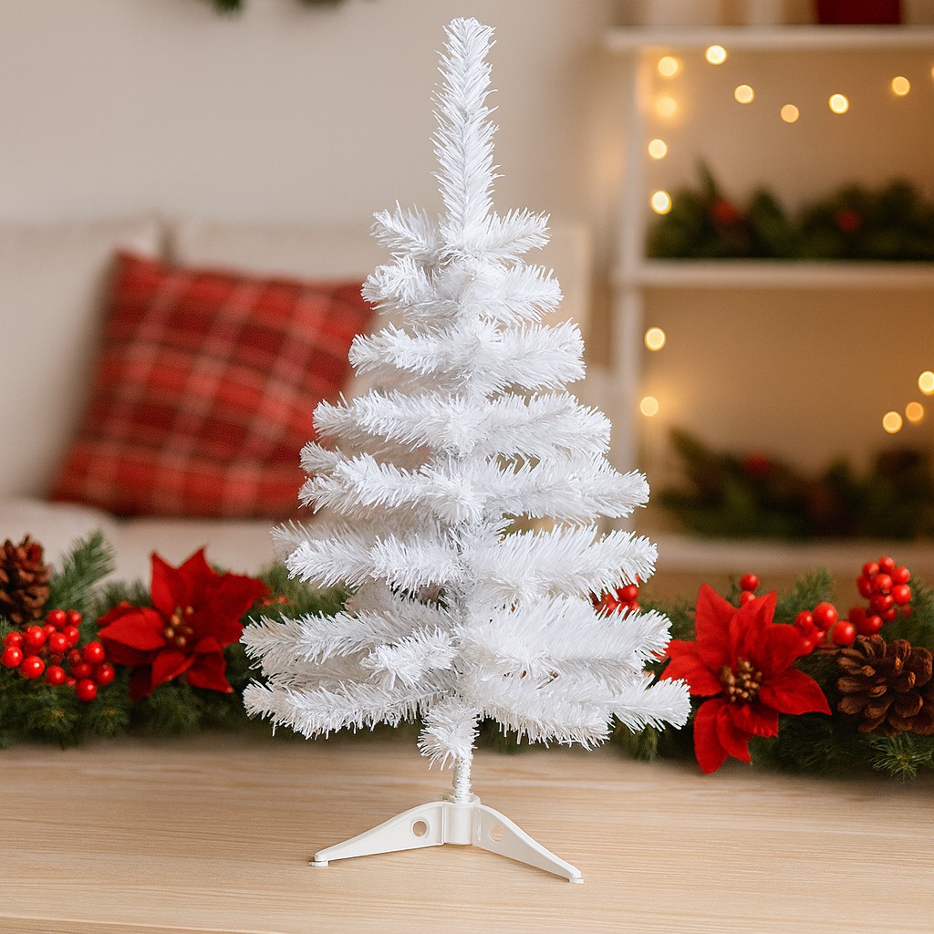 Mini Arbol De Navidad Blanco 60 Cm