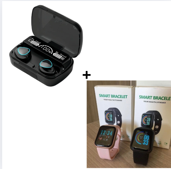 Combo Reloj Y68 Audifonos M10 Tws