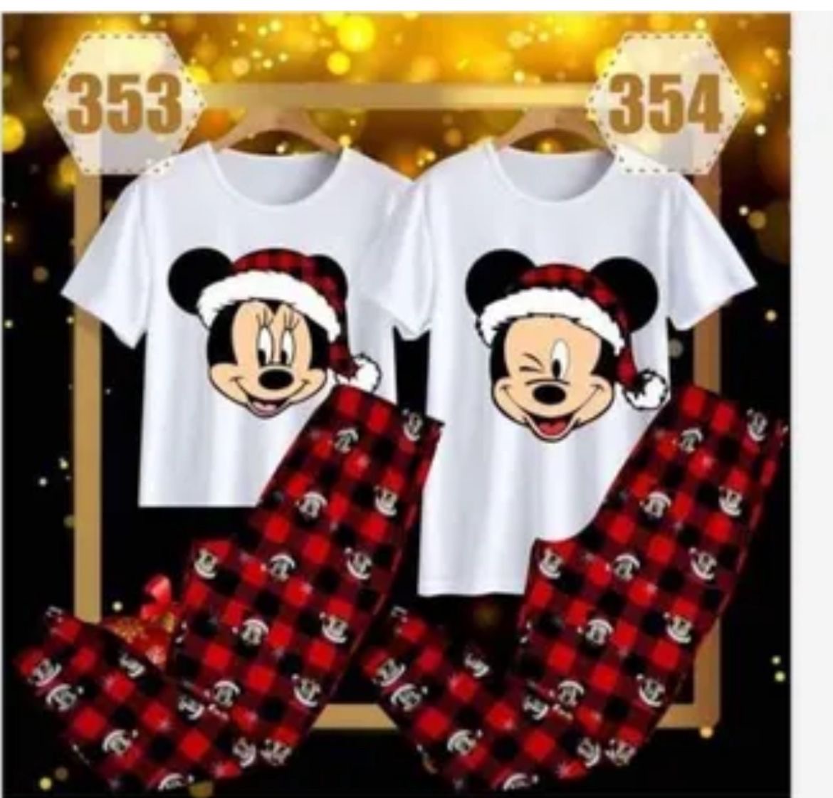 Pijama Navidad Minnie Blanca X 1