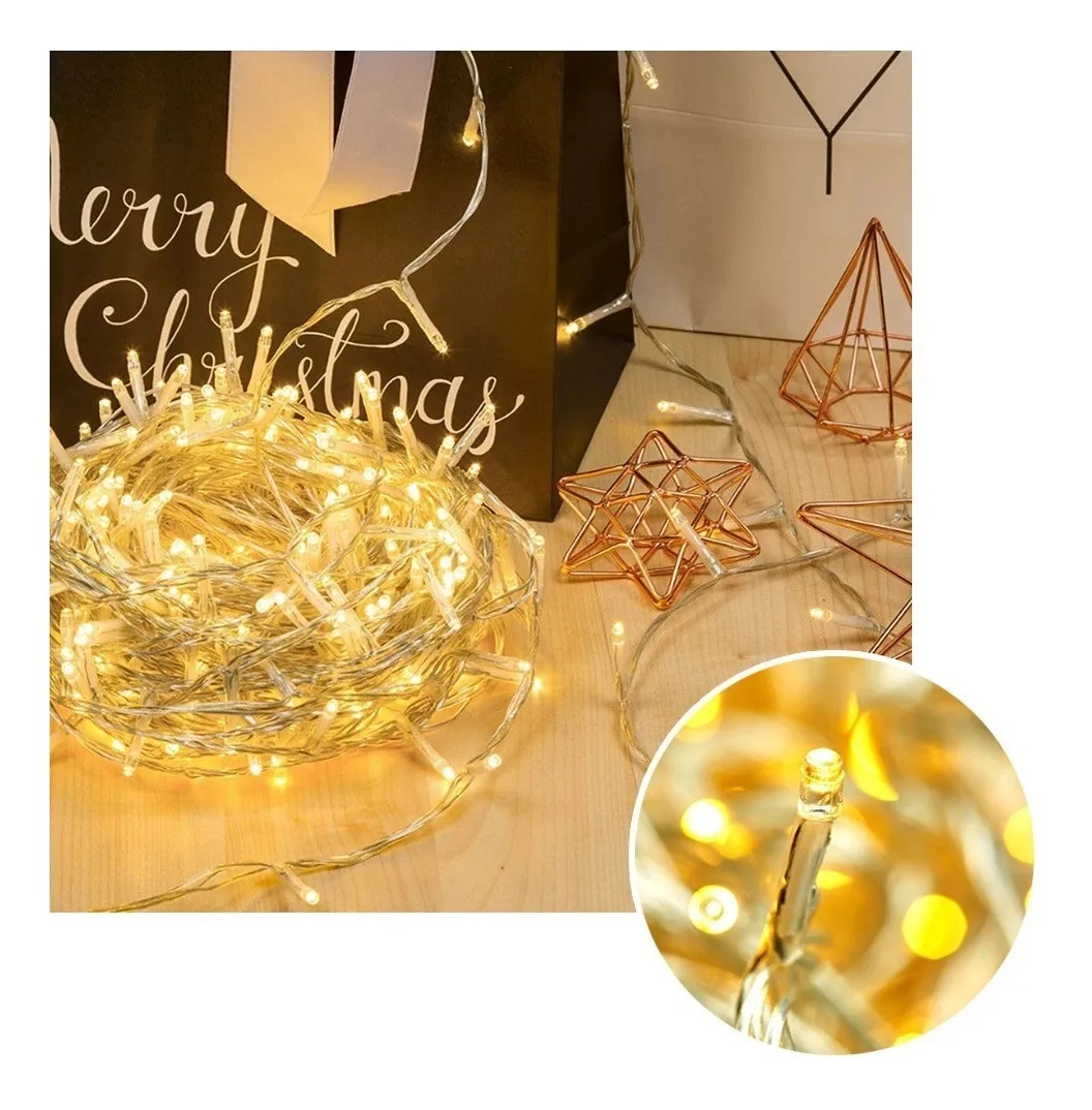 Luces Navidenas 20 Metros Calidas